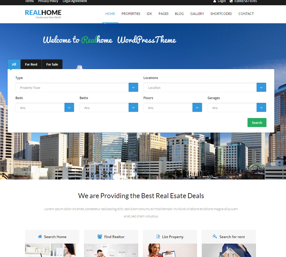 RealHome - Responsive Real Estate WordPress Theme