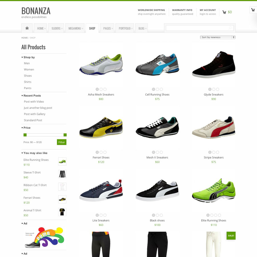 Bonanza - Responsive Multi-Purpose WordPress Theme - Ecommerce>WooCommerce
