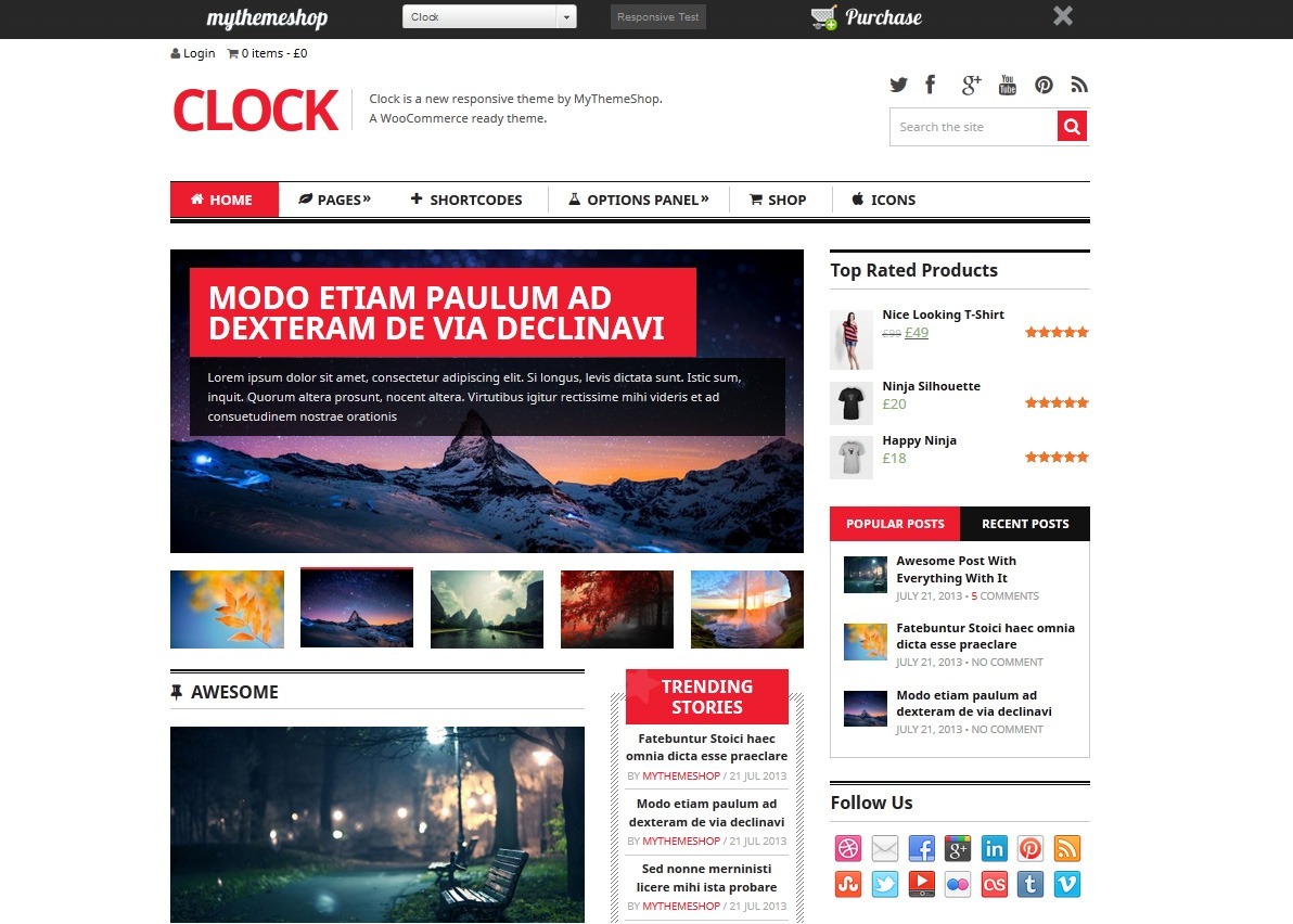 Clock WordPress Theme - Magazine|Ecommerce>WooCommerce