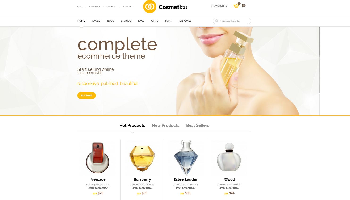 Cosmetico - Responsive eCommerce WordPress Theme - Ecommerce|Premium wordpress themes