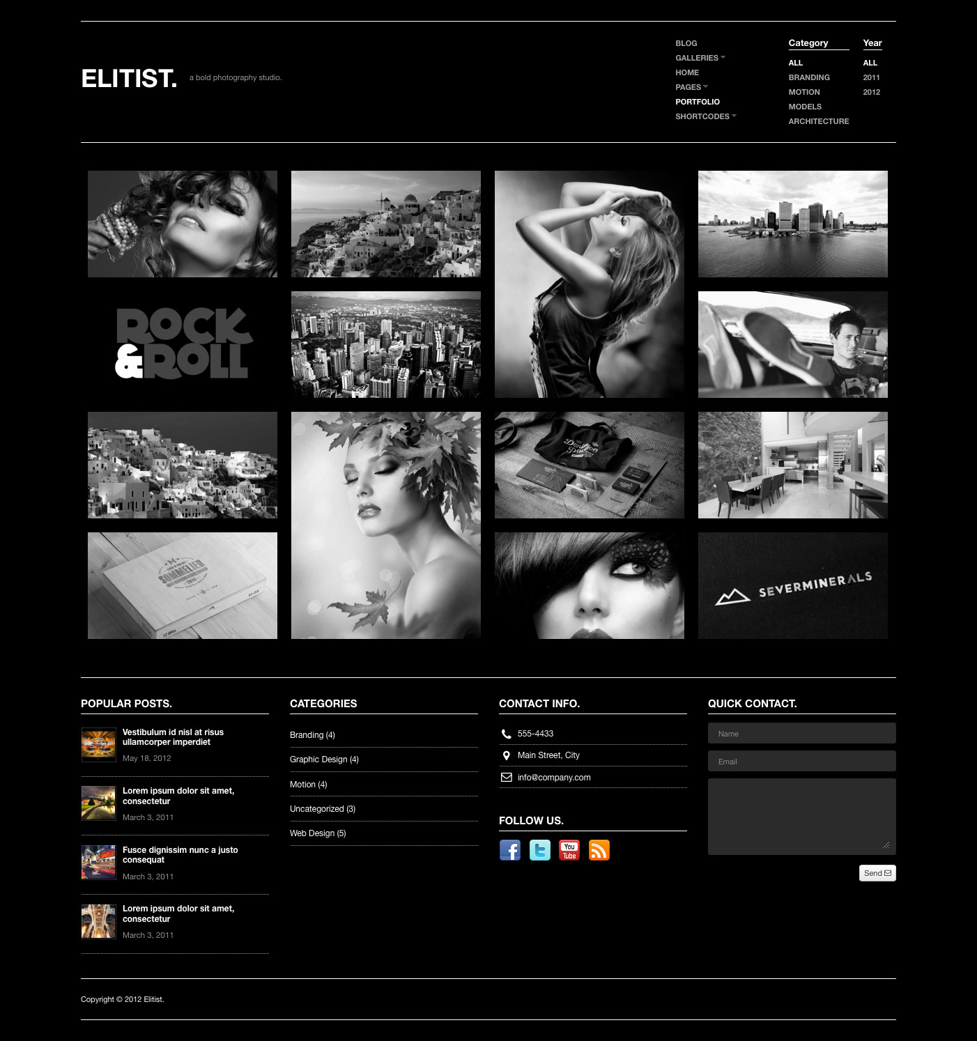 Elitist - Responsive Portfolio WP Theme - Gallery|Photography|Portfolio
