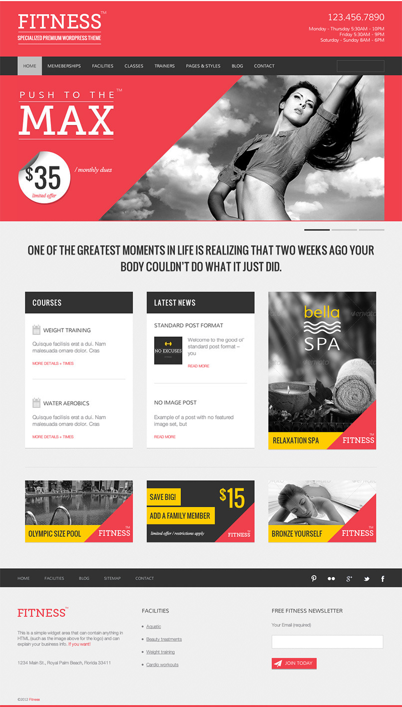 Fitness Premium WordPress Theme - Fitness|Premium wordpress themes