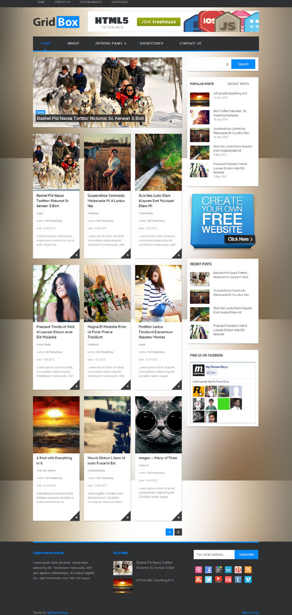 GridBox WordPress Theme - Pinterest|Tumblr-Style