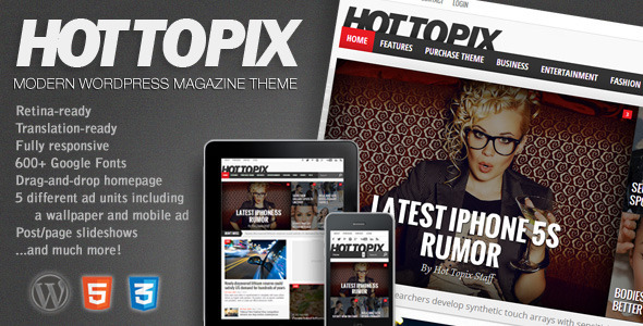 Hot Topix - Modern Wordpress Magazine Theme - Premium wordpress themes