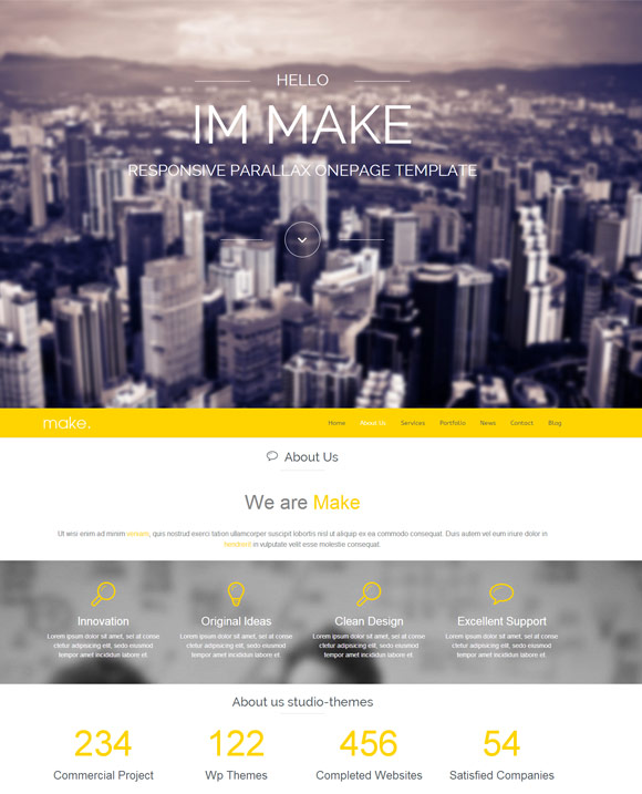 Make - Responsive Parallax Onepage Wordpress Theme - Business|Creative|OnePage
