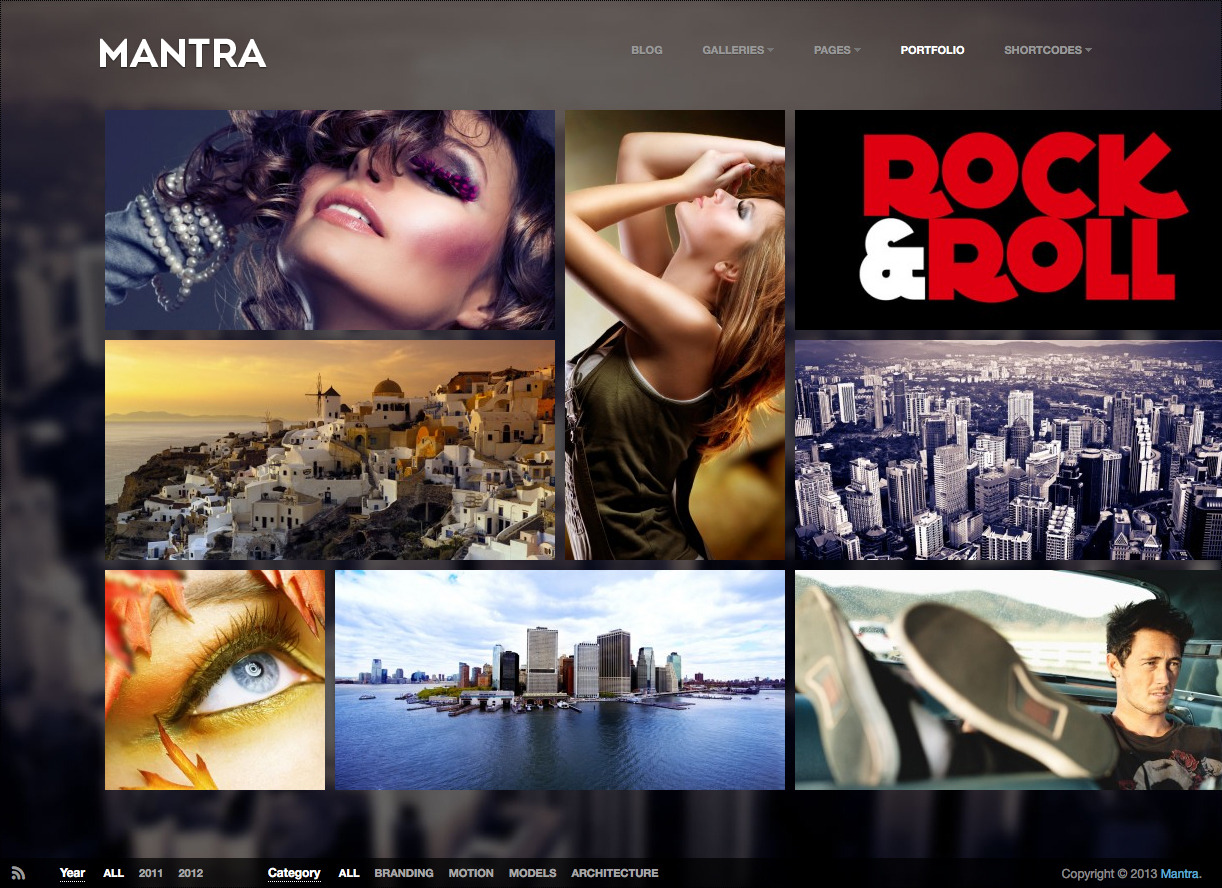 Mantra - Portfolio Metro WordPress Theme - Gallery|Metro-style|Photography