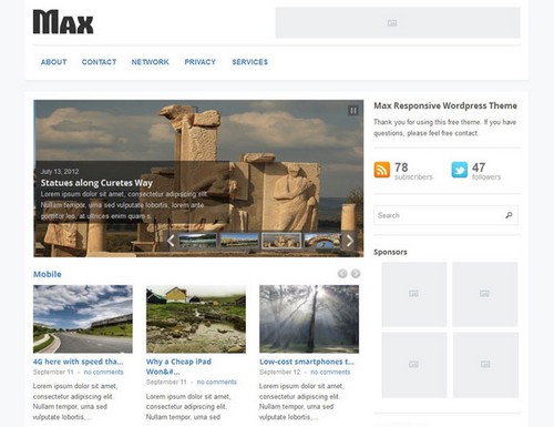 Max Magazine A Responsive WordPress Theme - Free wordpress themes|Magazine