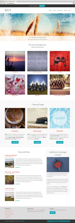 Mist A Responsive All Natural WordPress Portfolio Theme - Photography|Portfolio