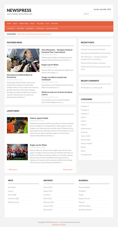 Newspress free wordpress theme - Free wordpress themes|Magazine