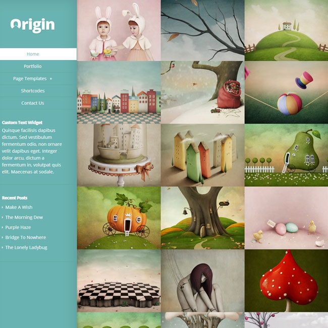 Origin WordPress Theme - Portfolio|Tumblr-Style