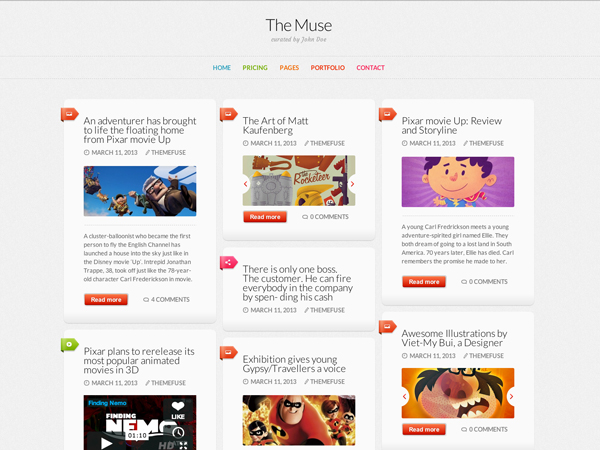 The Muse Inspiration WordPress Theme - Magazine|Tumblr-Style