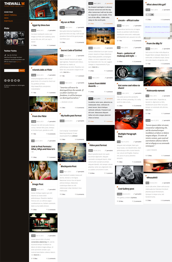 TheWall - Grid-A-Licious Blog and Portfolio theme - Pinterest