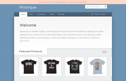 Wootique free eCommerce Wordpress Theme - Ecommerce>WooCommerce